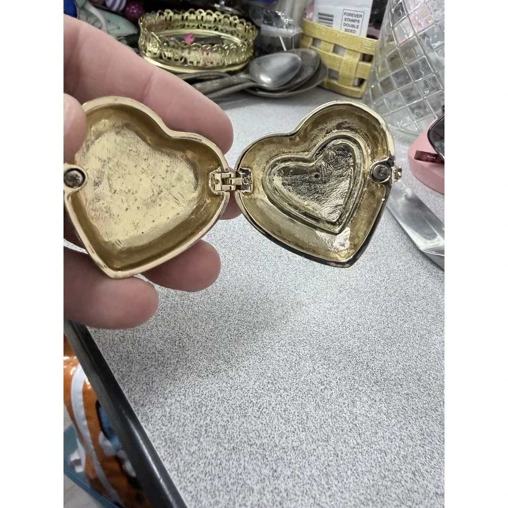 Things Remembered Heart Shaped Trinket Jewerly Box American Flag 4th of July‎